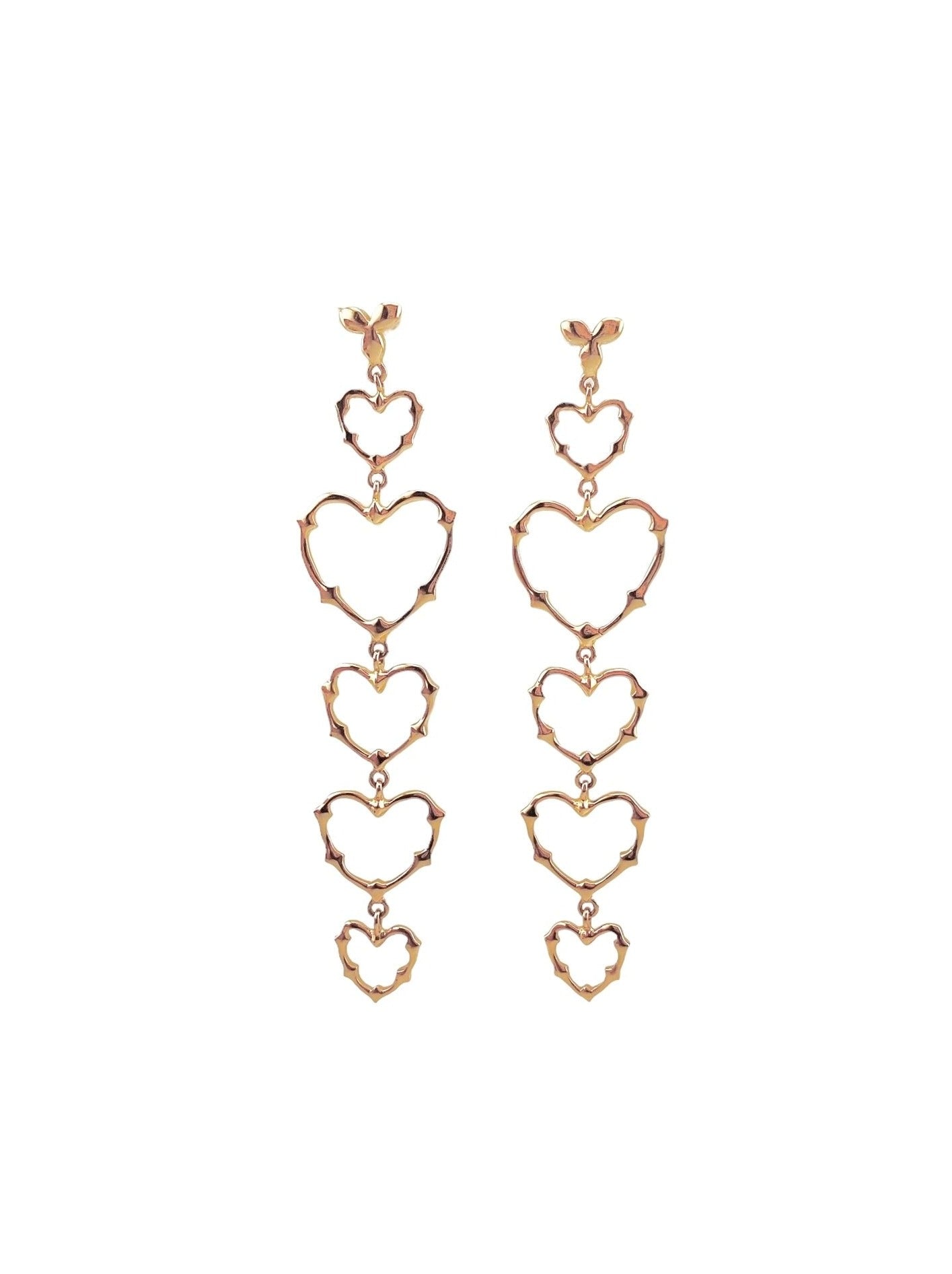 Rani Heart of Thorns Drop Earring