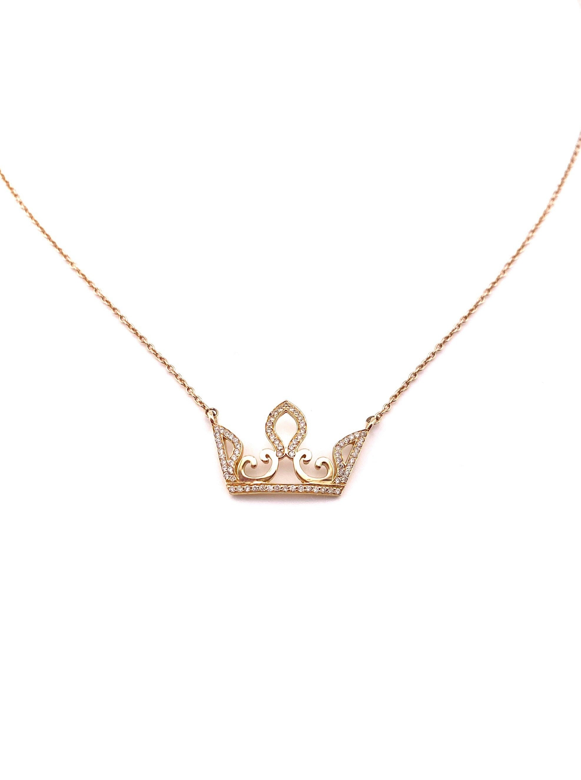 Vajra Diamond Crown Necklace