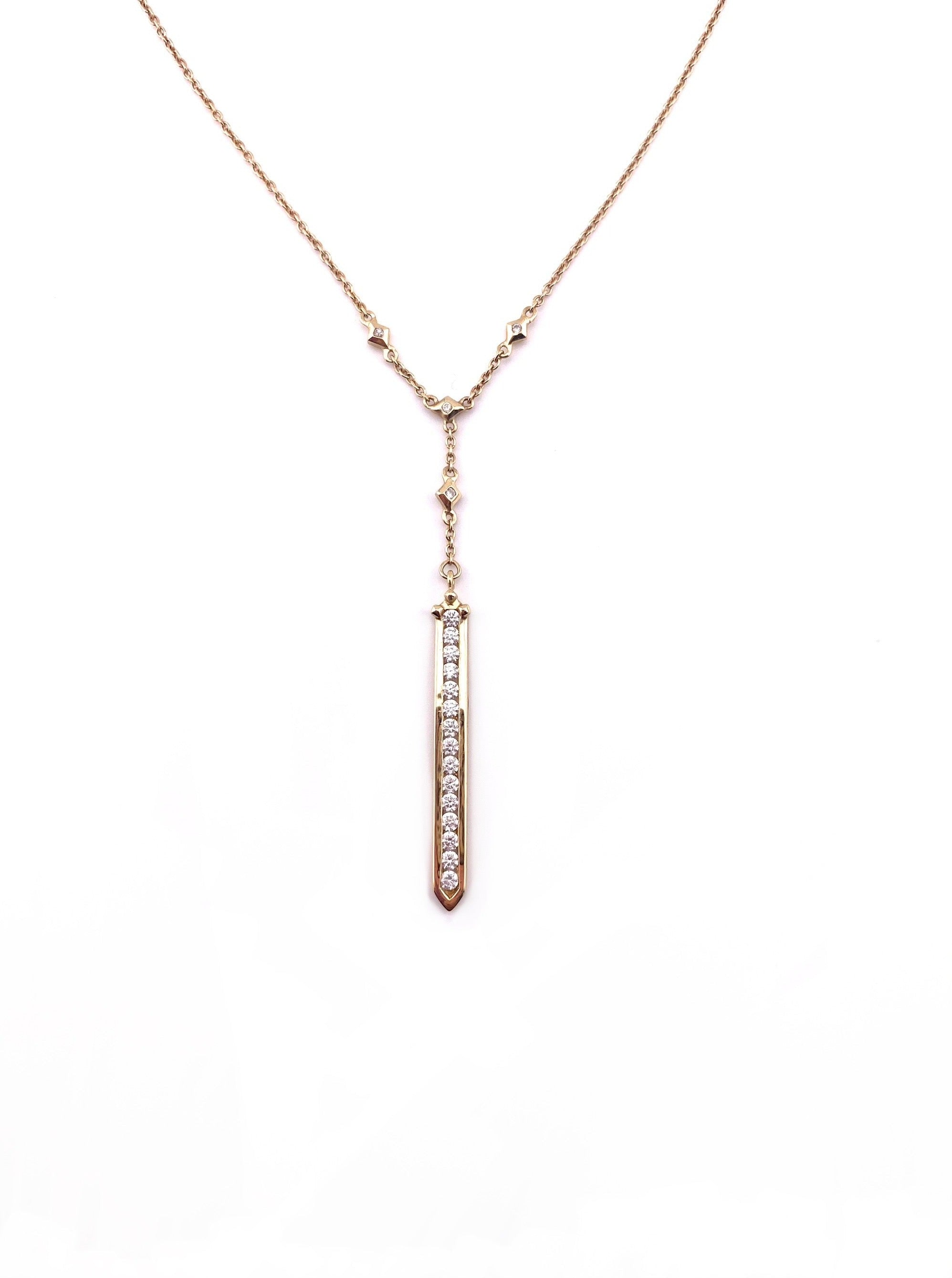 Vajra Diamond Bar Necklace