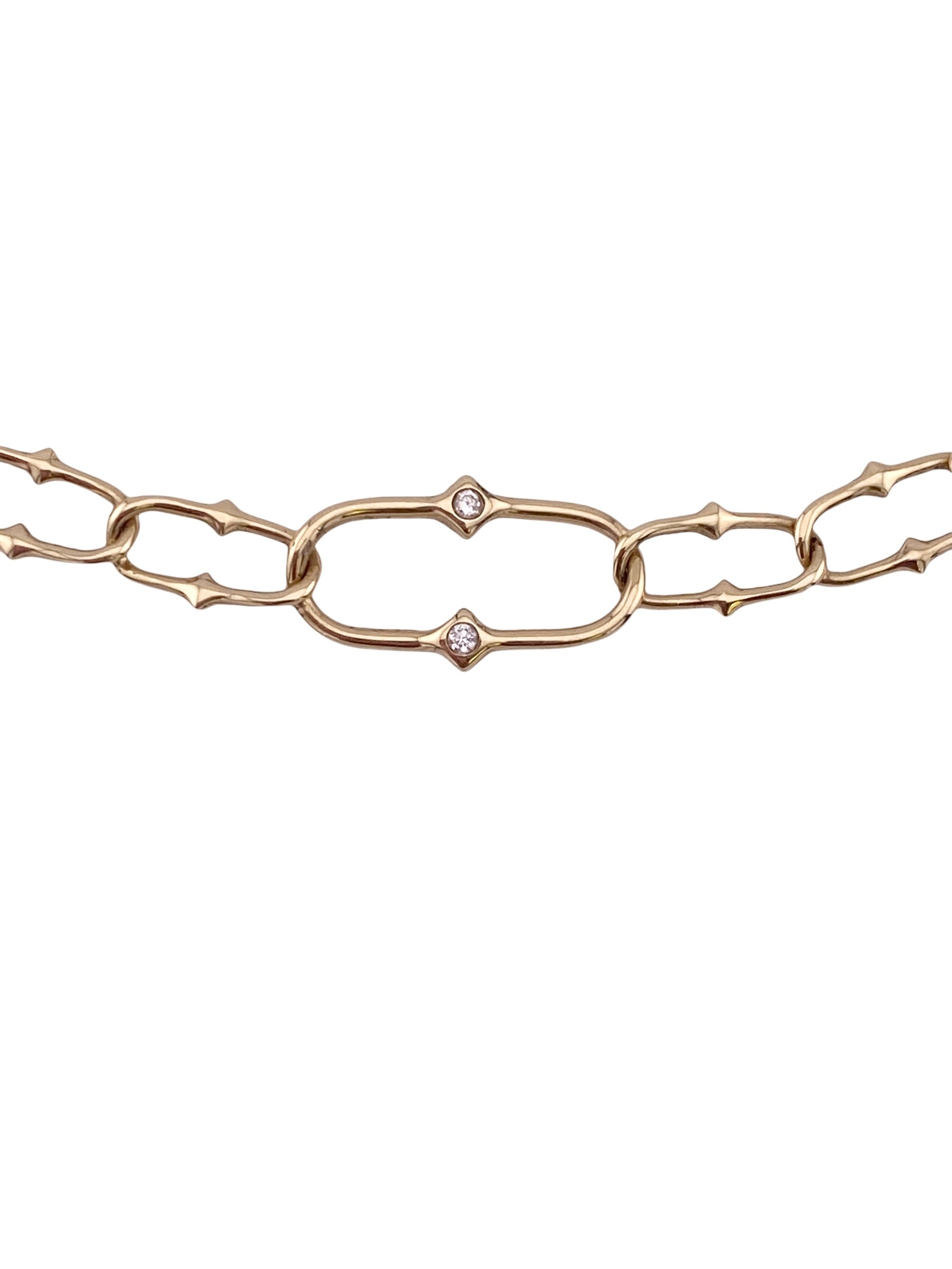 Rani Thorn Link Necklace with Diamonds